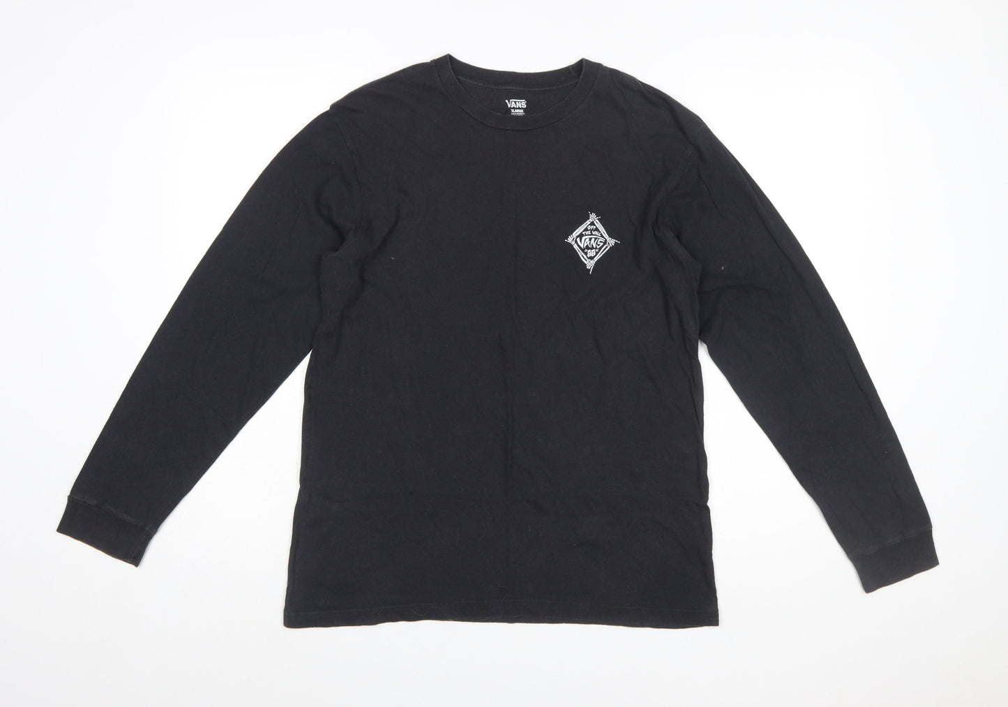 Vans Men's Black Long Sleeve Graphic T-Shirt Size XL