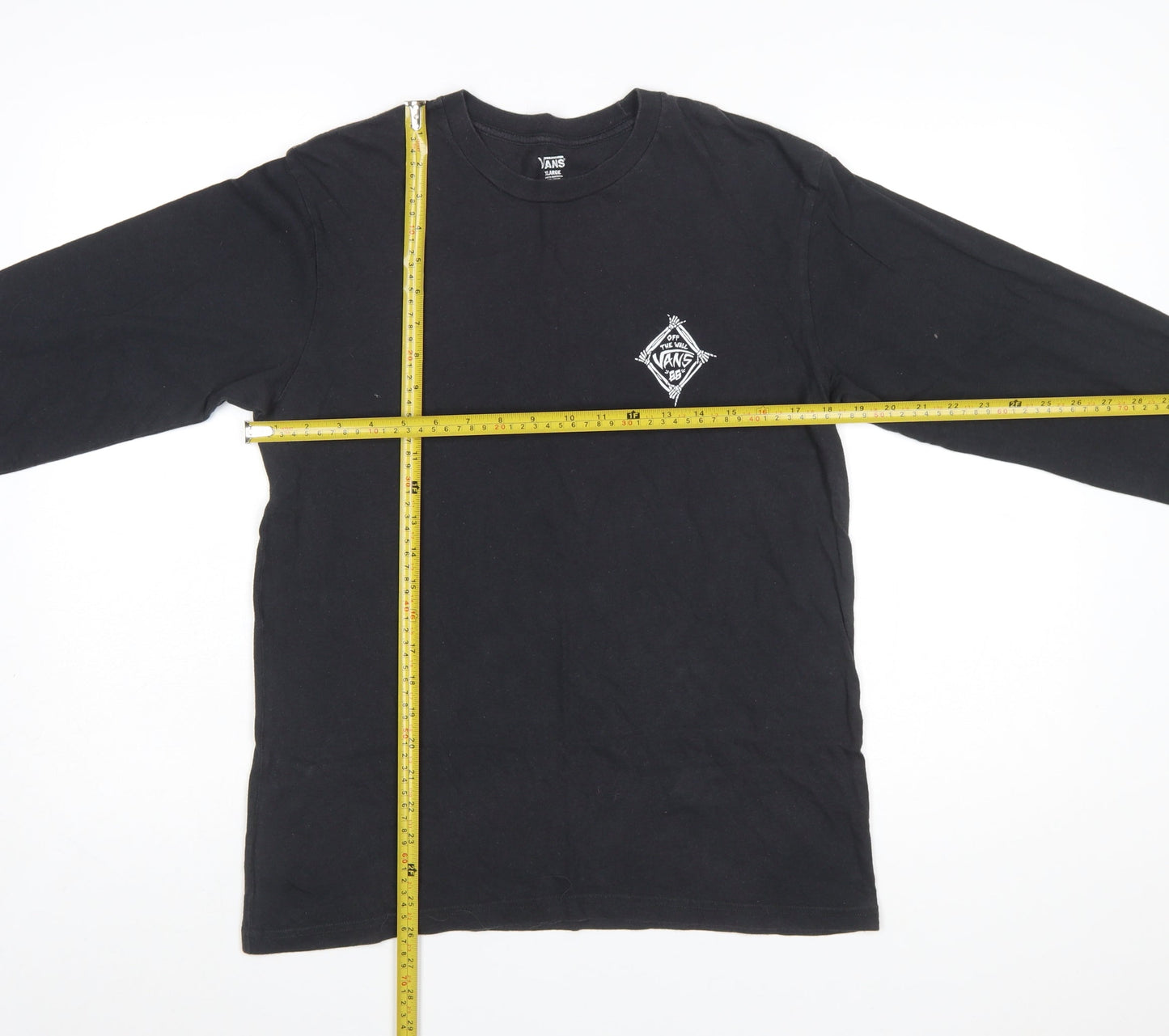 Vans Men's Black Long Sleeve Graphic T-Shirt Size XL