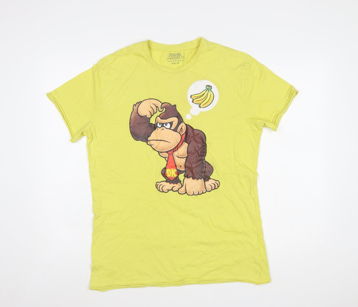Super Mario Donkey Kong Yellow Mens M Graphic T-Shirt