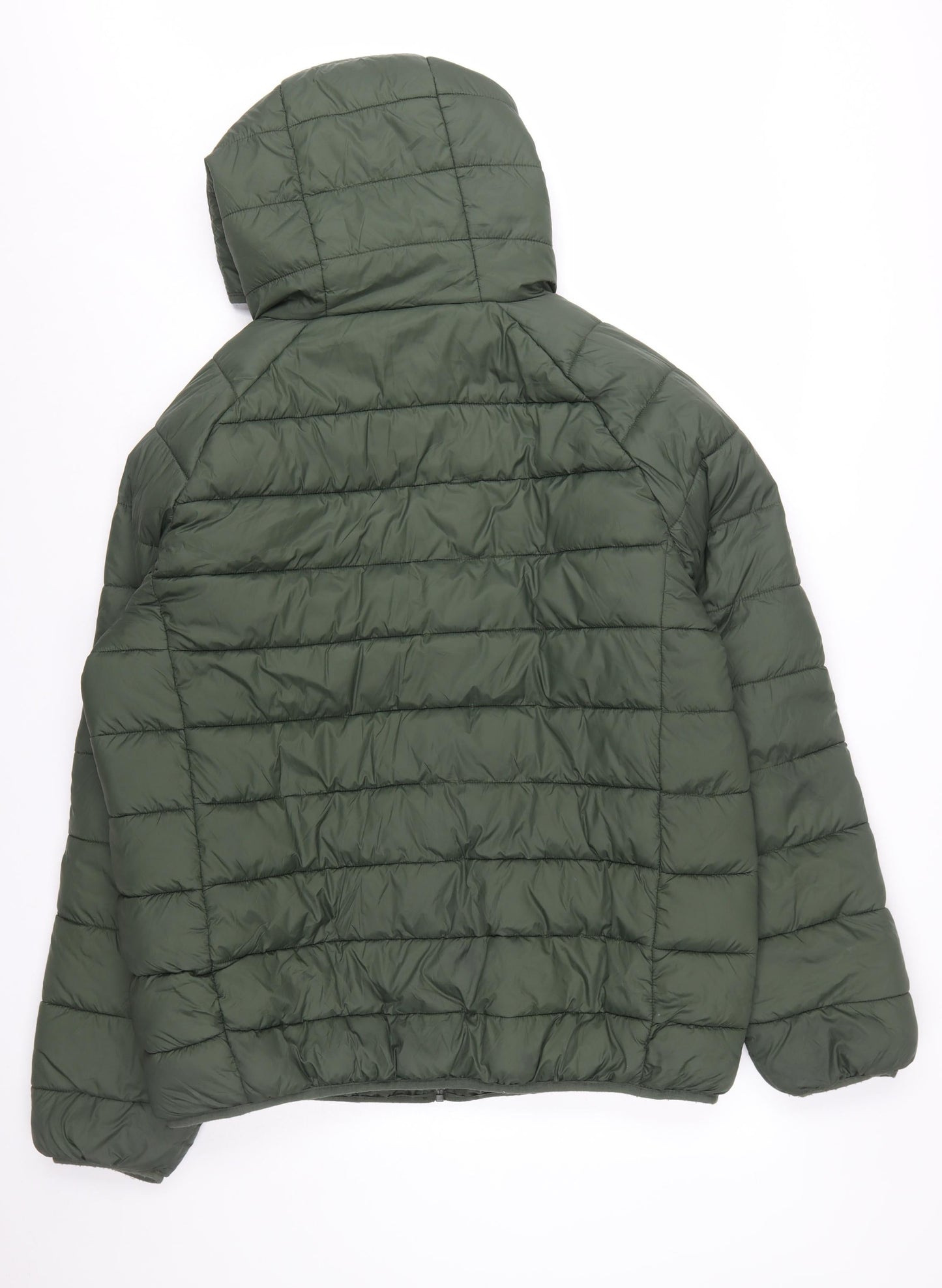 Primark Men’s Green 2XL Hooded Puffer Jacket Winter Outerwear