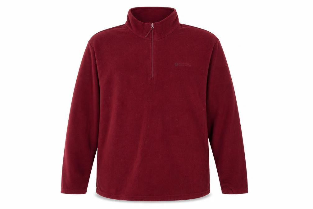 Mountain Warehouse Men's Red XXL Fleece 1/4 Zip Pullover Sweatshirt