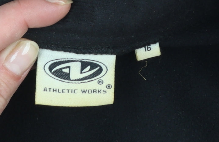 Athletic Works Women's Black Hooded Parka Jacket Size 16