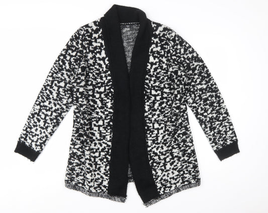 M&Co Women’s Petite Size 14 Black Ivory Knit Cardigan