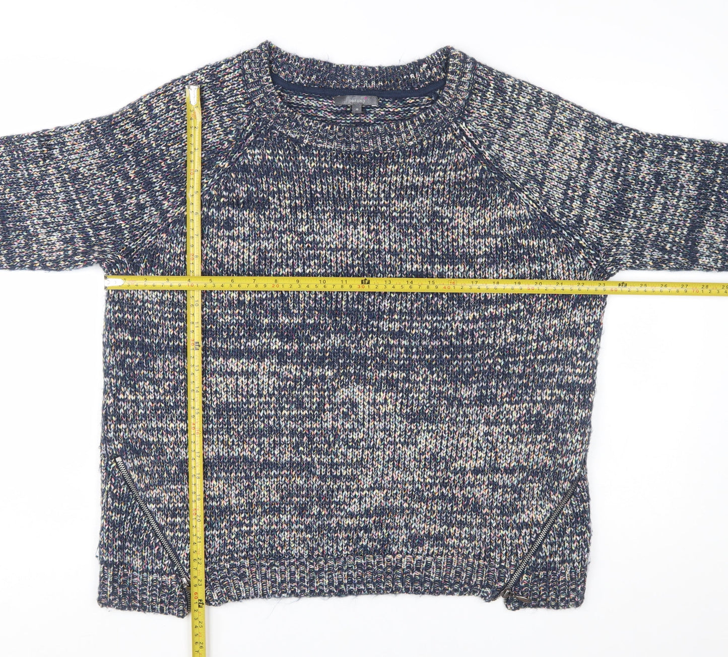 Marks and Spencer Per Una Women’s Multicoloured Chunky-Knit Jumper UK 18
