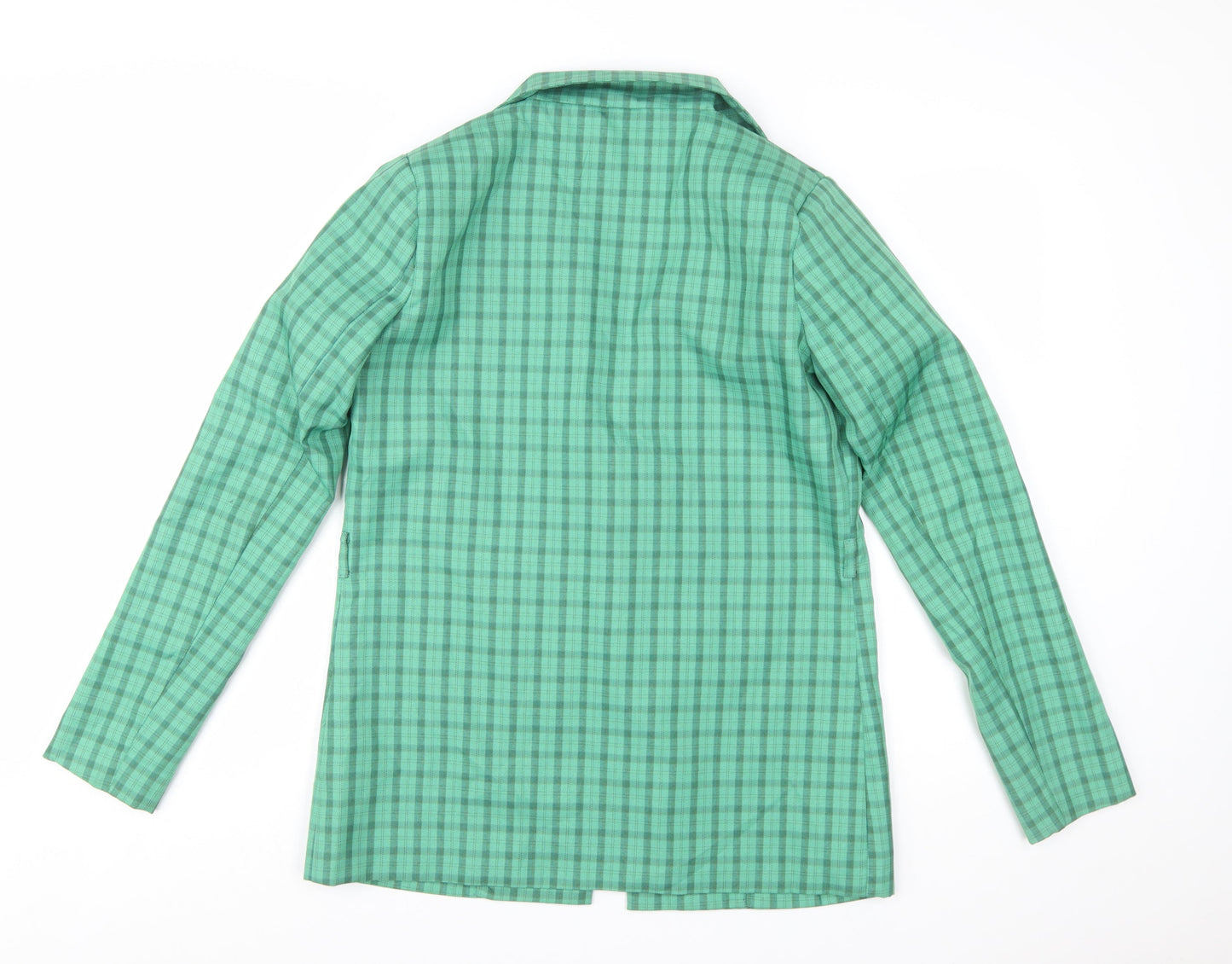 Heartbreak Women's Green Check Blazer Jacket Size 8 Tailored Fit
