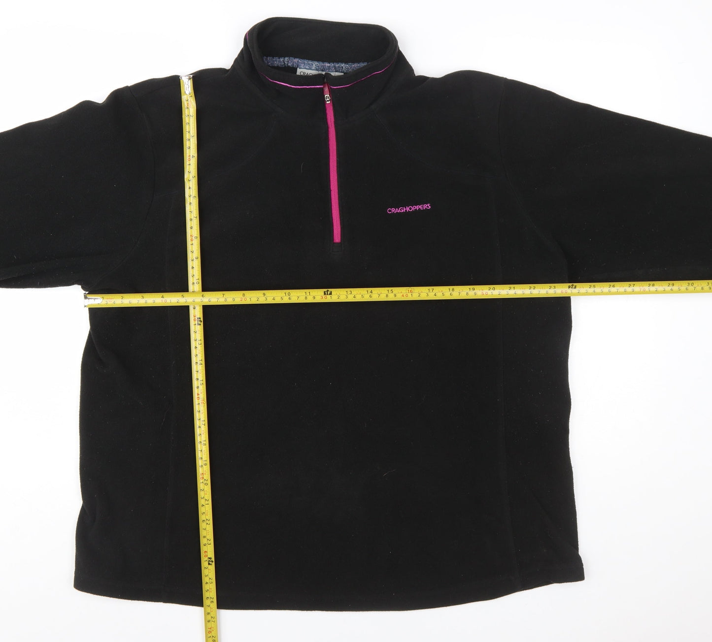 Craghoppers Women Black Size 20 Fleece 1/2 Zip Pullover Sweatshirt