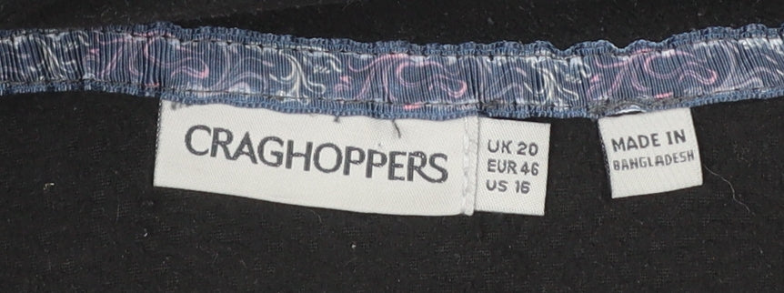 Craghoppers Women Black Size 20 Fleece 1/2 Zip Pullover Sweatshirt