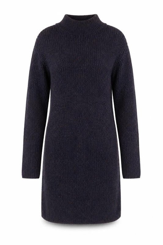Next Women's Brown Knit Jumper Dress Size 10 Long Sleeve High Neck