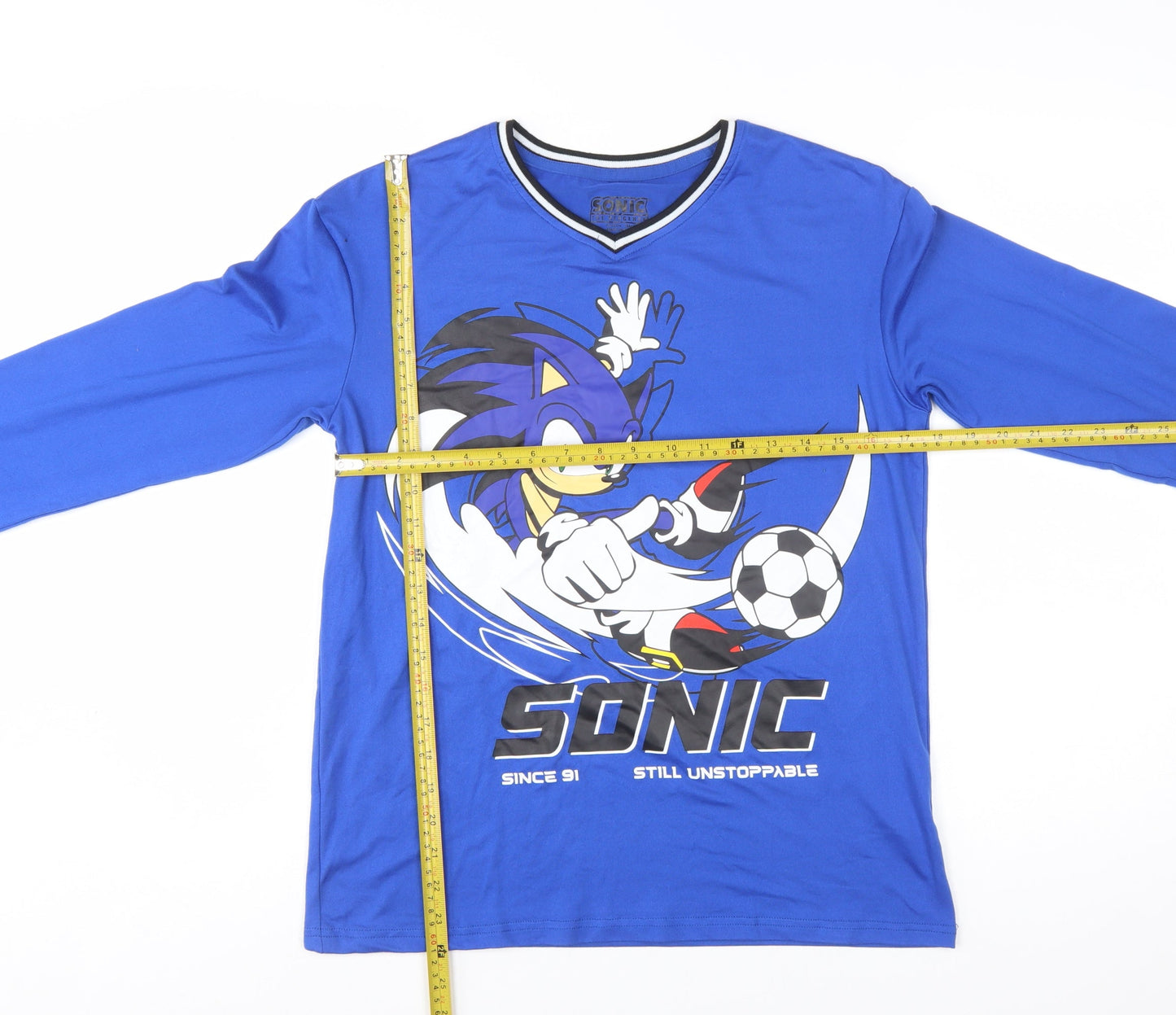 Primark Boys Blue Sonic the Hedgehog Long Sleeve T-Shirt 13-14 Years