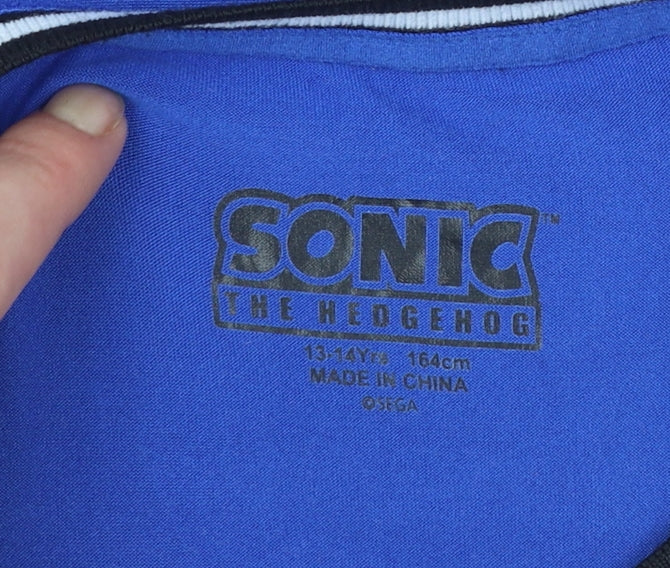 Primark Boys Blue Sonic the Hedgehog Long Sleeve T-Shirt 13-14 Years