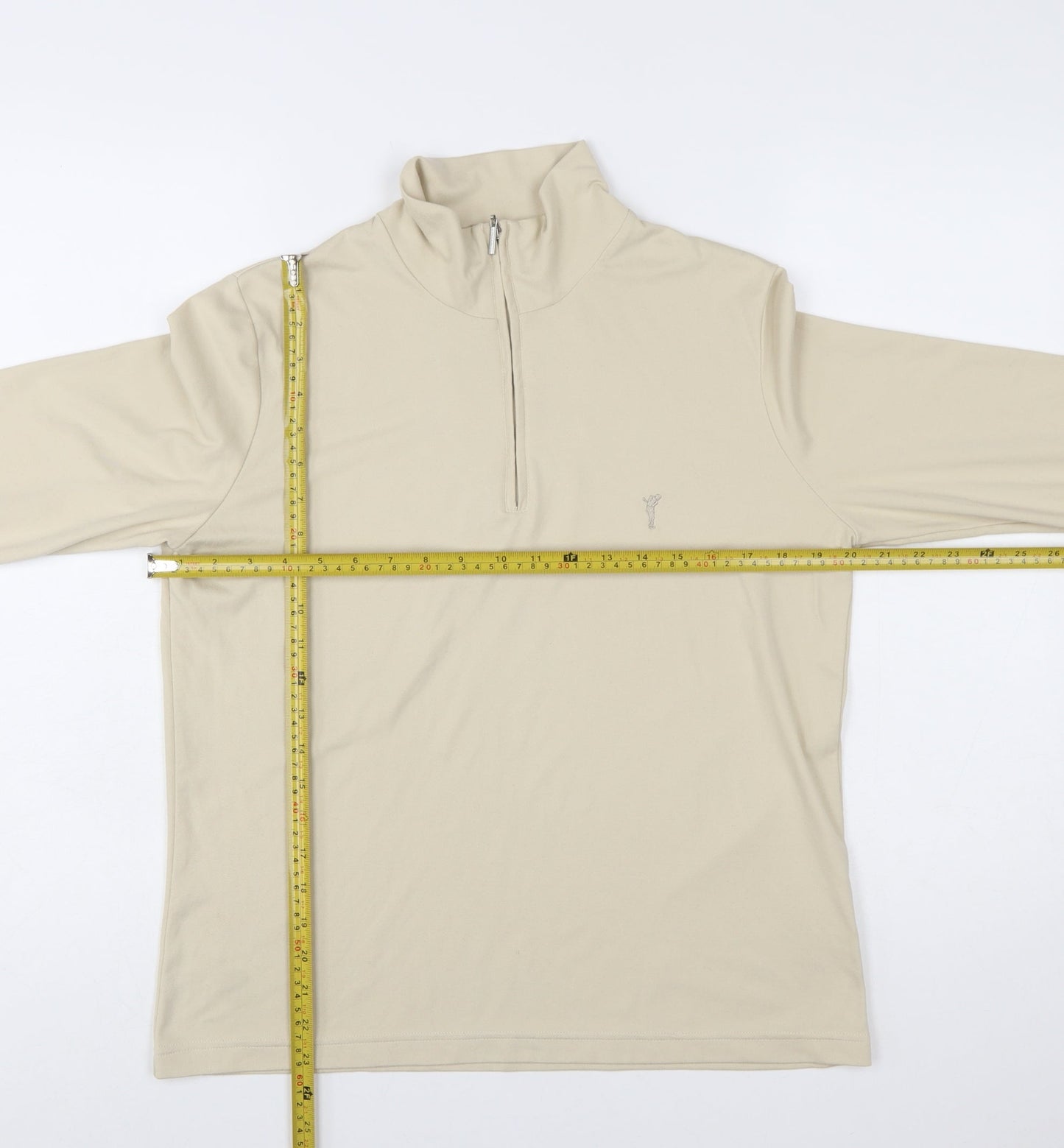 GOLFINO Beige Women's Size 16 Long Sleeve 1/4 Zip Golf Top