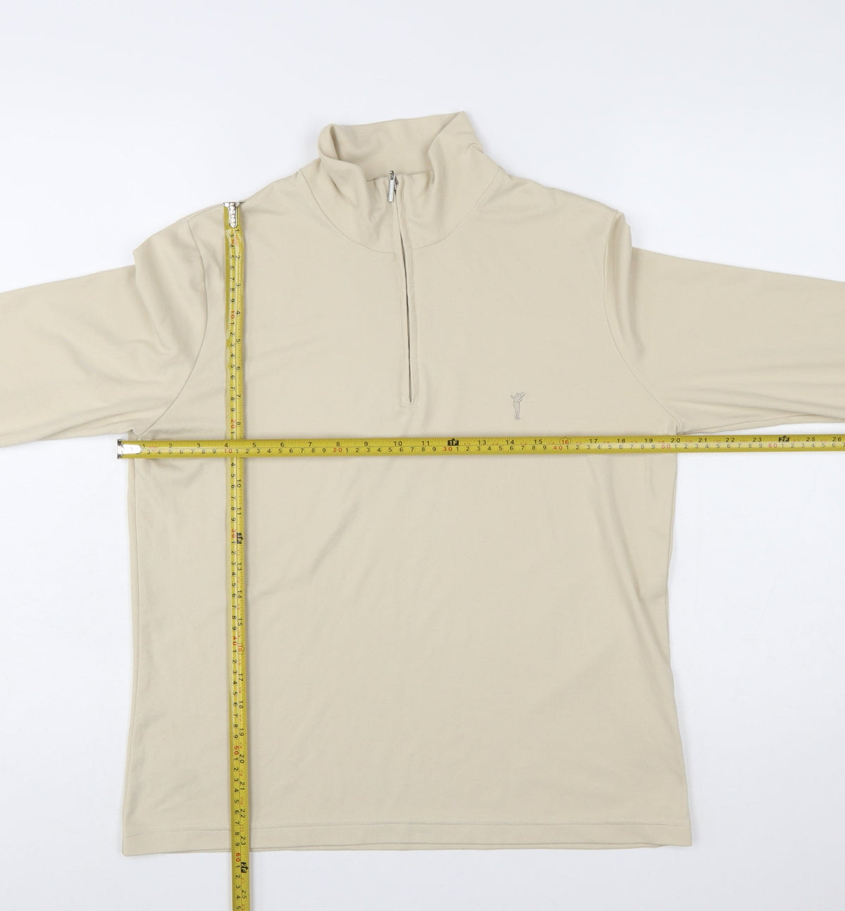 GOLFINO Beige Women's Size 16 Long Sleeve 1/4 Zip Golf Top
