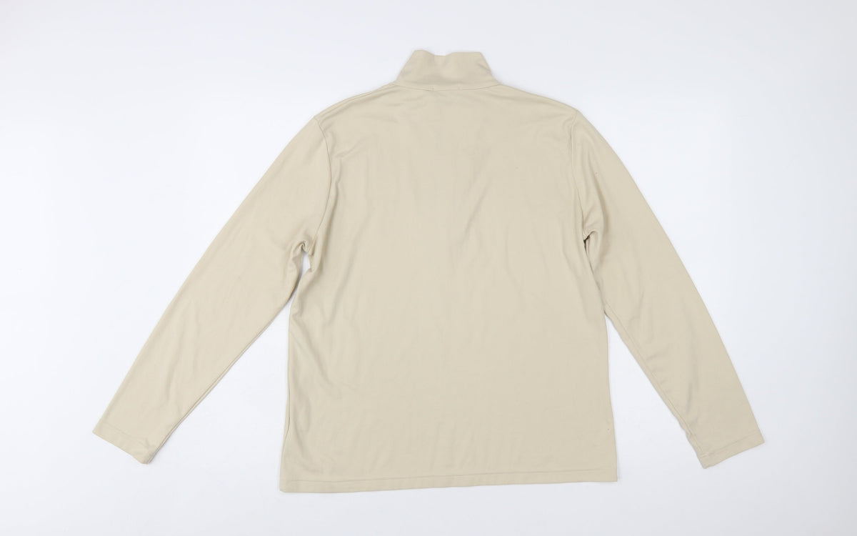 GOLFINO Beige Women's Size 16 Long Sleeve 1/4 Zip Golf Top