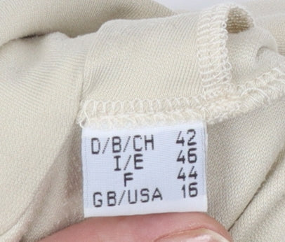 GOLFINO Beige Women's Size 16 Long Sleeve 1/4 Zip Golf Top