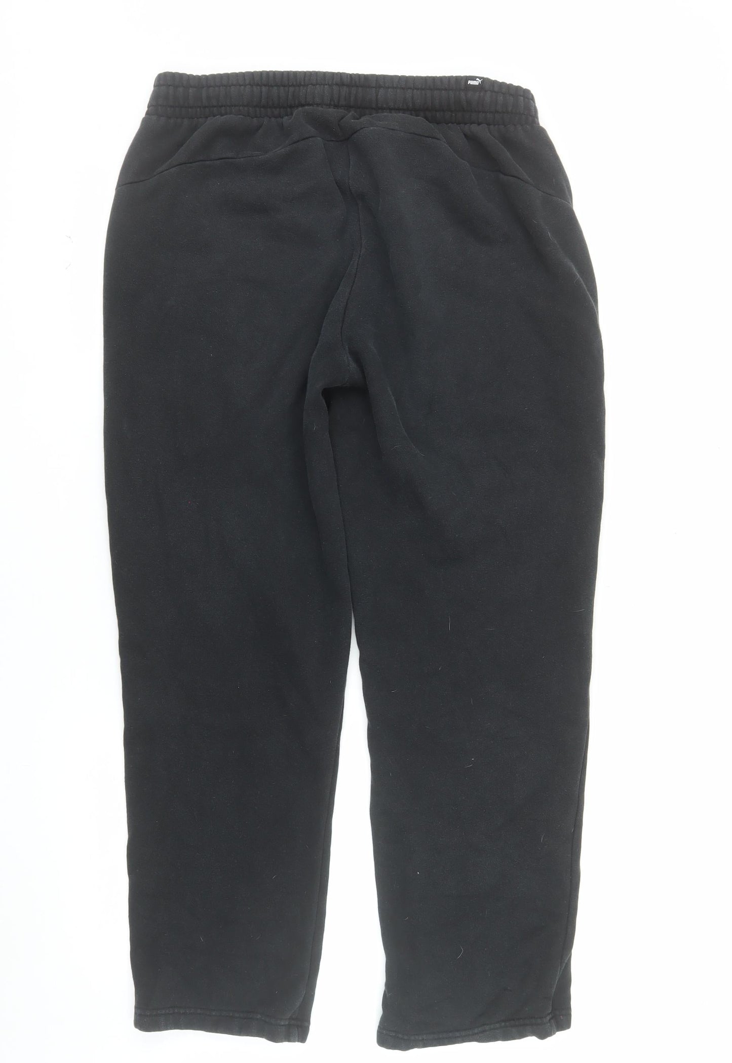 Puma Men's Black Large Jogger Sweatpants with Elastic Waist