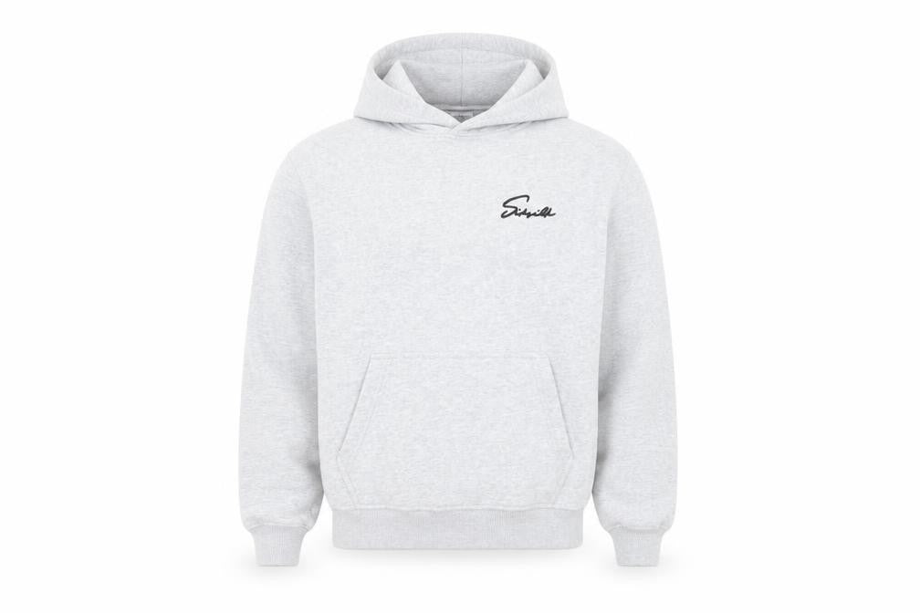 SikSilk Men's Grey Pullover Hoodie Size S Regular Fit Streetwear