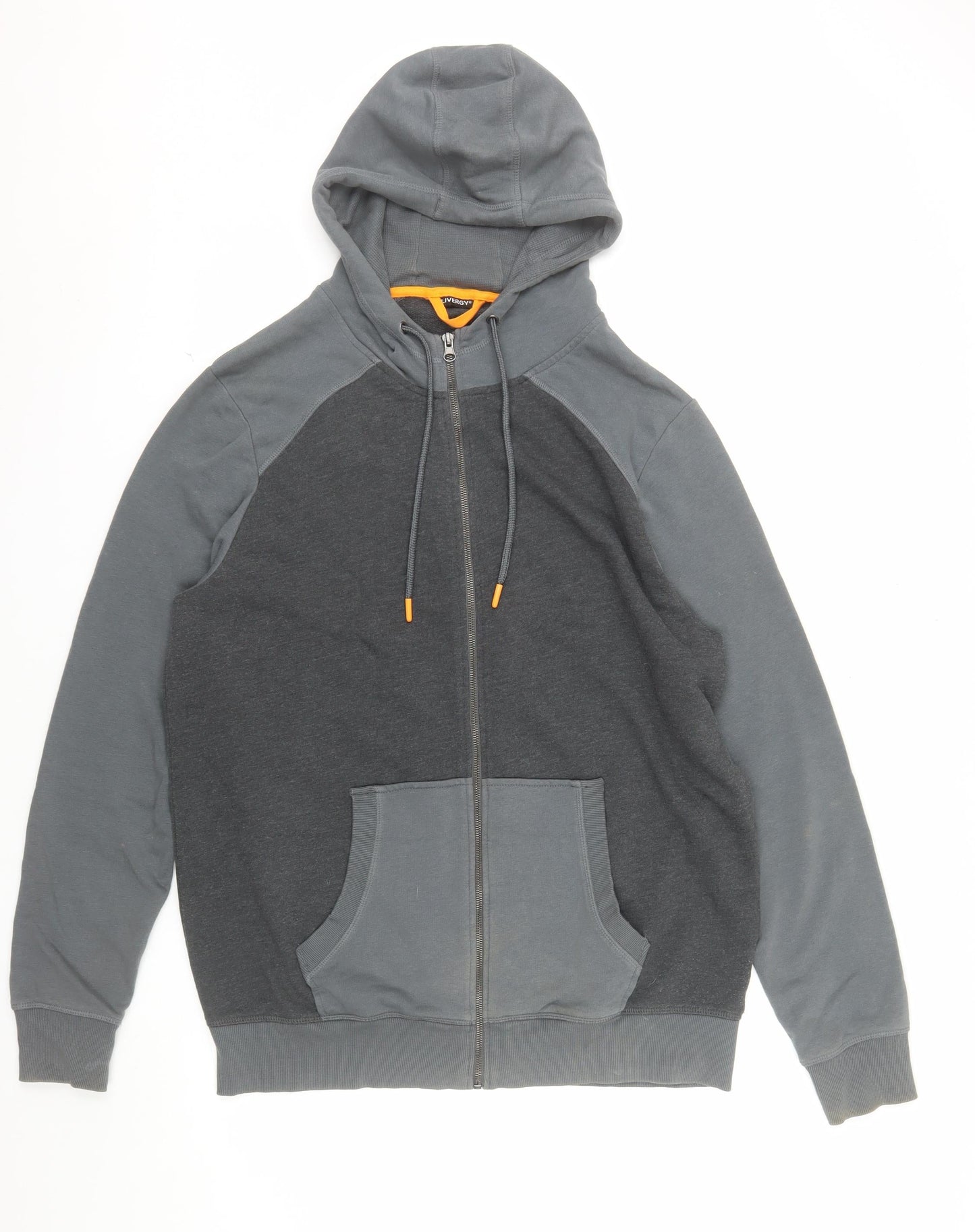 Livergy Men’s Grey Full Zip Hoodie Size L Cotton Blend