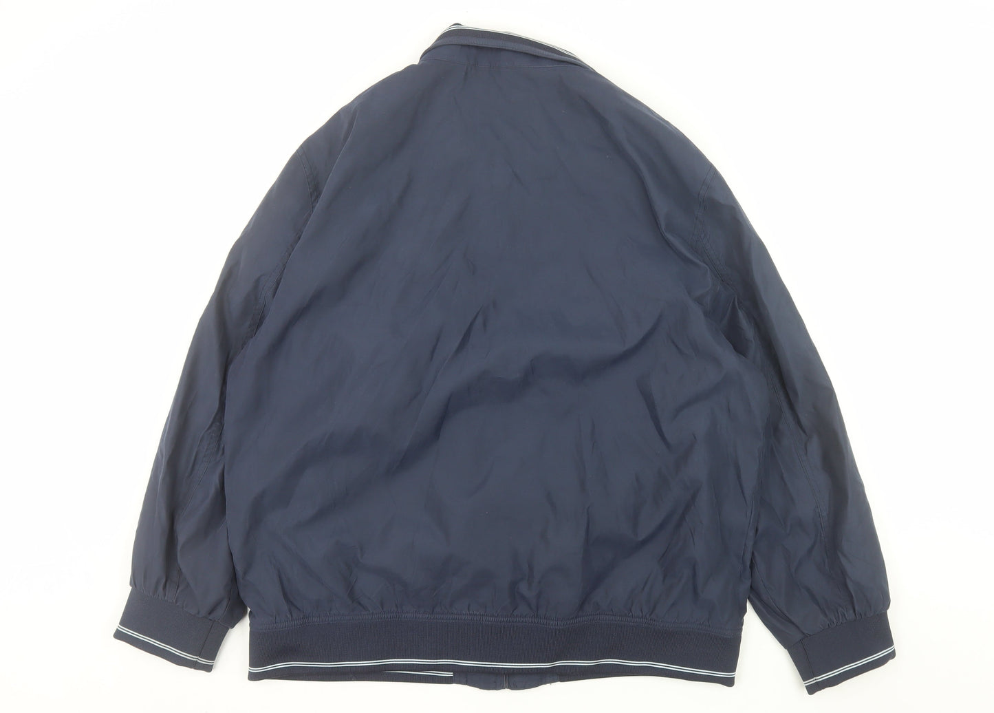Marks and Spencer Men's Blue XL Bomber Jacket Casual Full Zip Lightweight