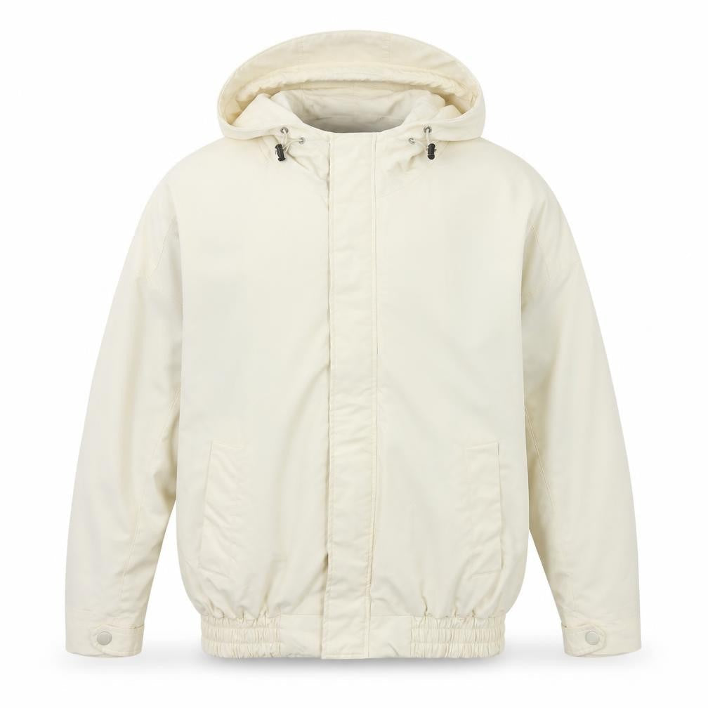William Look Men's Ivory Hooded Water Resistant Jacket Size M