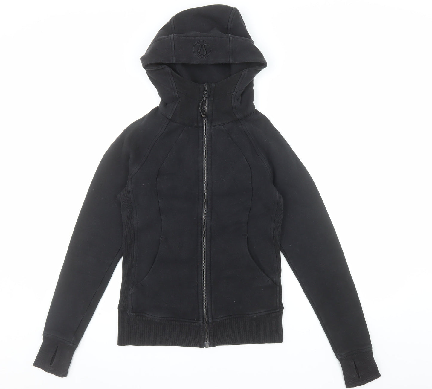 Lululemon Women Black Size S Full Zip Hoodie Cotton Blend