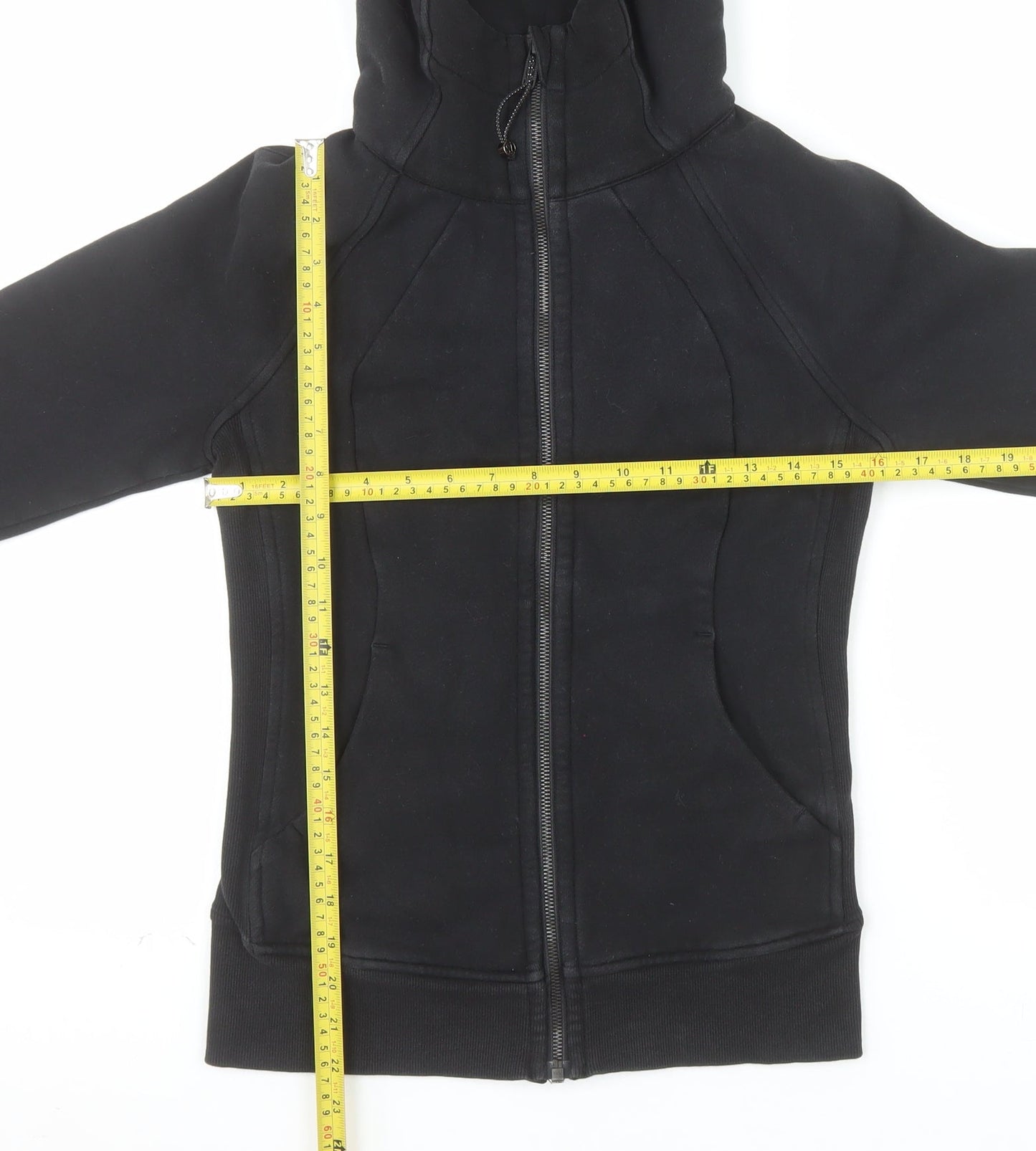 Lululemon Women Black Size S Full Zip Hoodie Cotton Blend