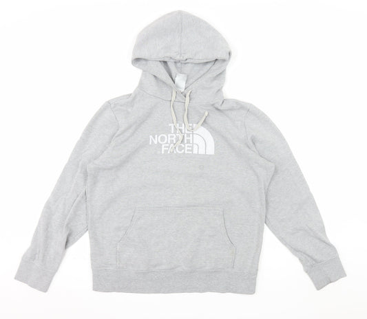 The North Face Womens Grey Pullover Hoodie Size L Relaxed Fit