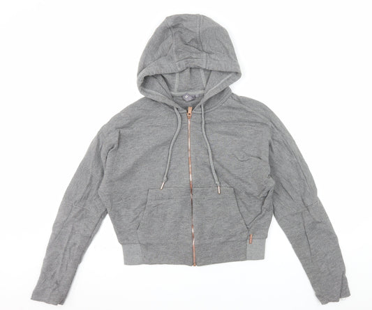 Sweaty Betty Womens Grey Full Zip Hoodie Size S Cropped Lined