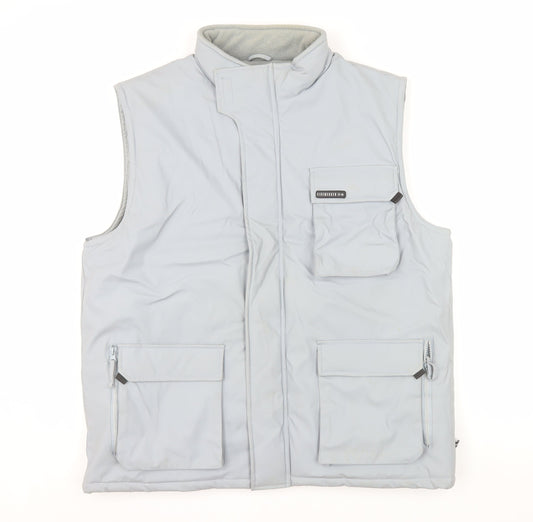Eisnegger Mens Grey XL Bodywarmer Gilet Waistcoat with Multiple Pockets