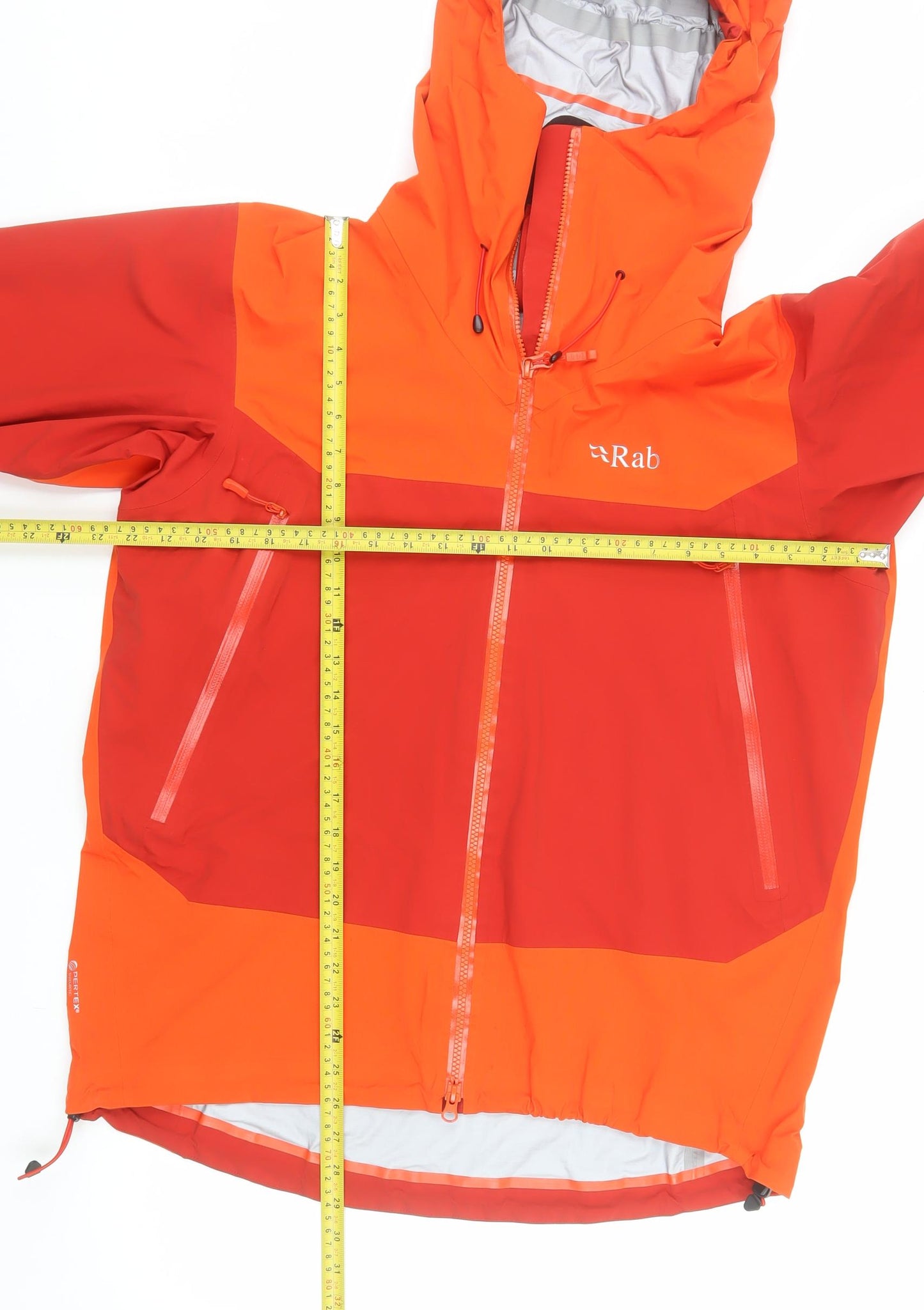 Rab Men's Orange Red Waterproof Hooded Jacket UK L
