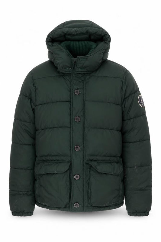 Abercrombie & Fitch Men's Green 2XL Hooded Puffer Jacket