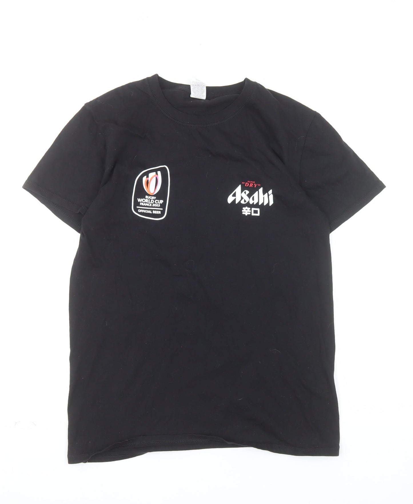 Fruit of the Loom Men's Black Asahi Rugby World Cup 2023 T-Shirt Size S