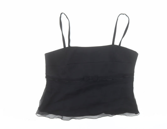 Presen Jorgina Women's Black Silk Camisole Top Size 16