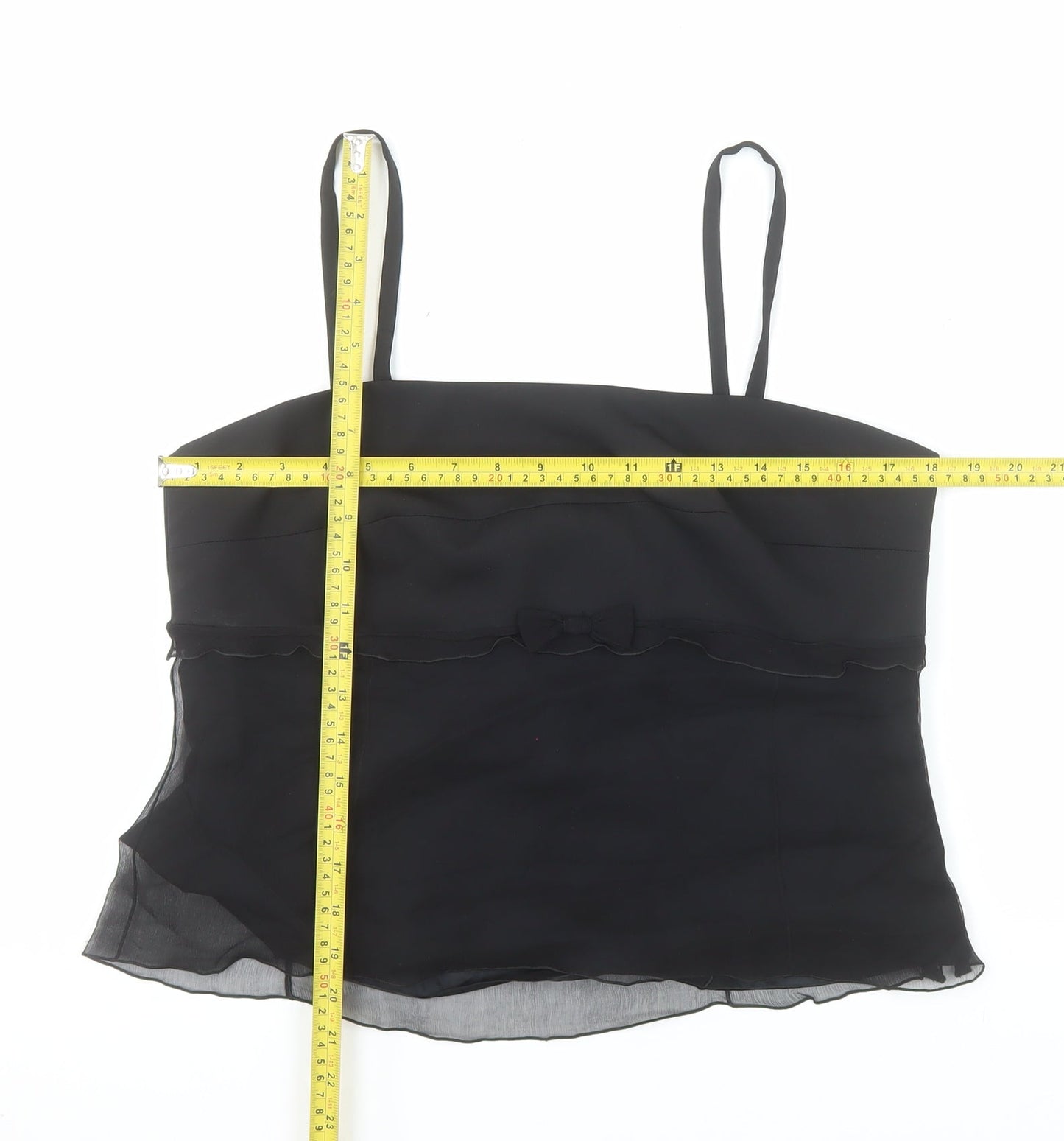 Presen Jorgina Women's Black Silk Camisole Top Size 16