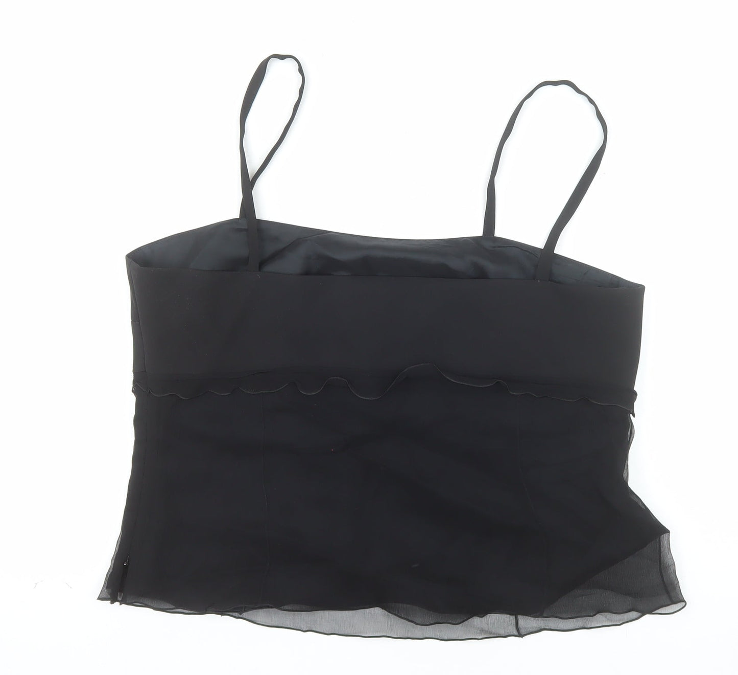 Presen Jorgina Women's Black Silk Camisole Top Size 16