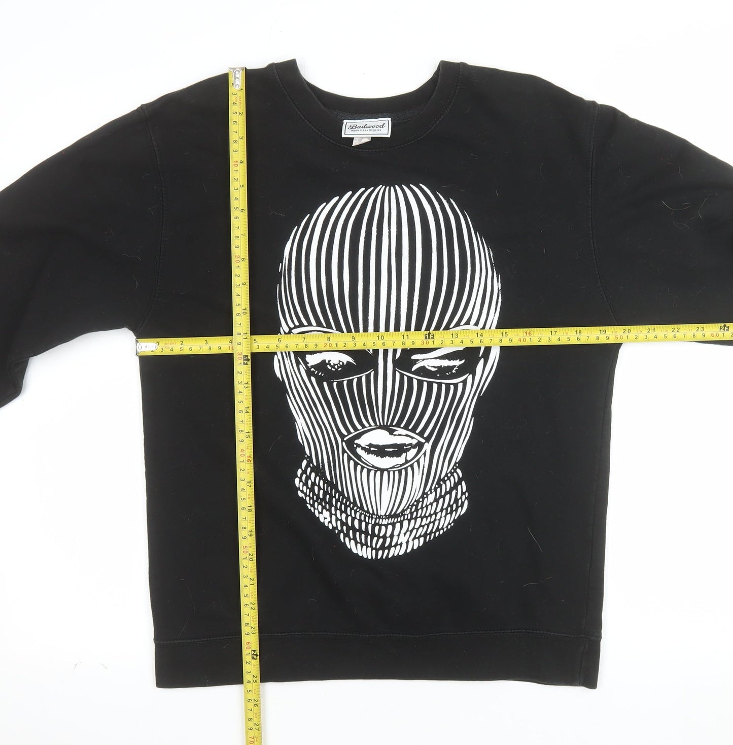 Badwood Men's Black Graphic Pullover Sweatshirt Size S