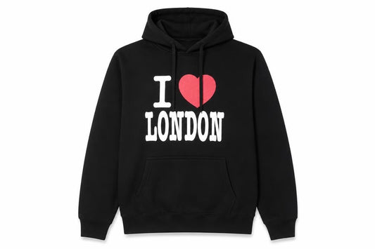 Zone One Men's Black I Love London Pullover Hoodie Size M