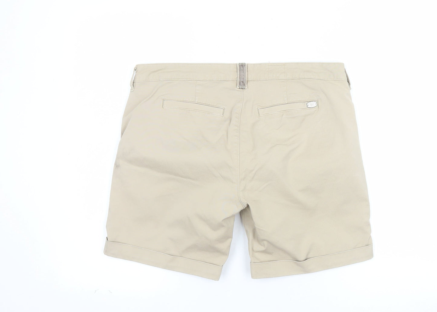 Guess Womens Beige Chino Shorts Size 12 Cotton Blend