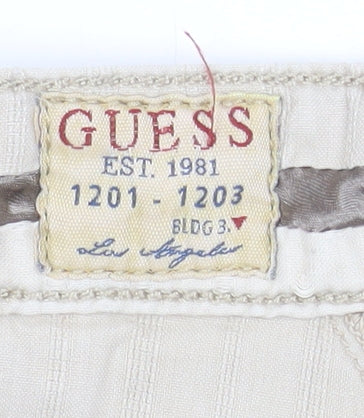 Guess Womens Beige Chino Shorts Size 12 Cotton Blend