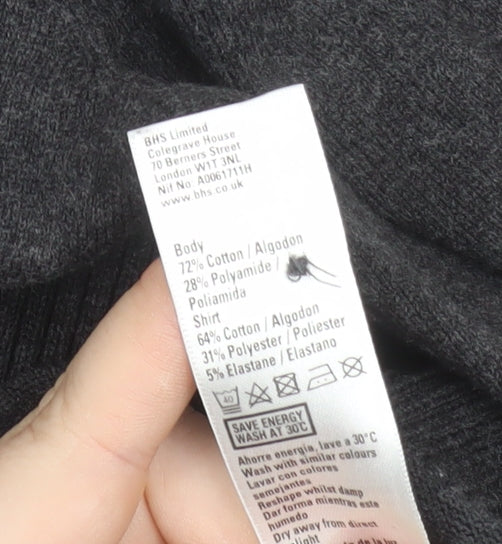 Jack Reid Men’s Grey V-Neck Pullover Jumper Size S Cotton Knit