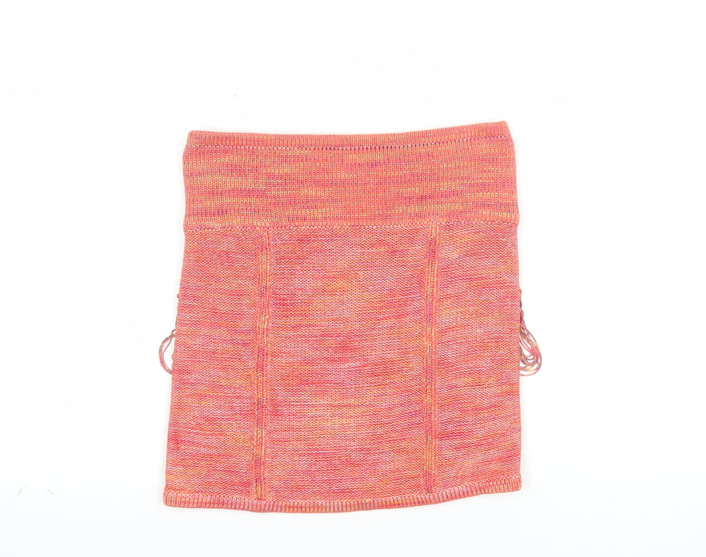 Armani Exchange Women's Orange Knit Fringe Mini Skirt XS