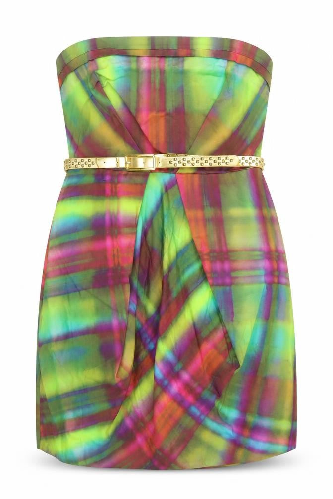 River Island Scarlet Women’s Multicoloured Strapless Bodycon Dress Size 12