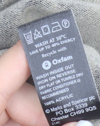 Marks and Spencer Women’s Grey Geometric Sheath Knit Dress Size 12