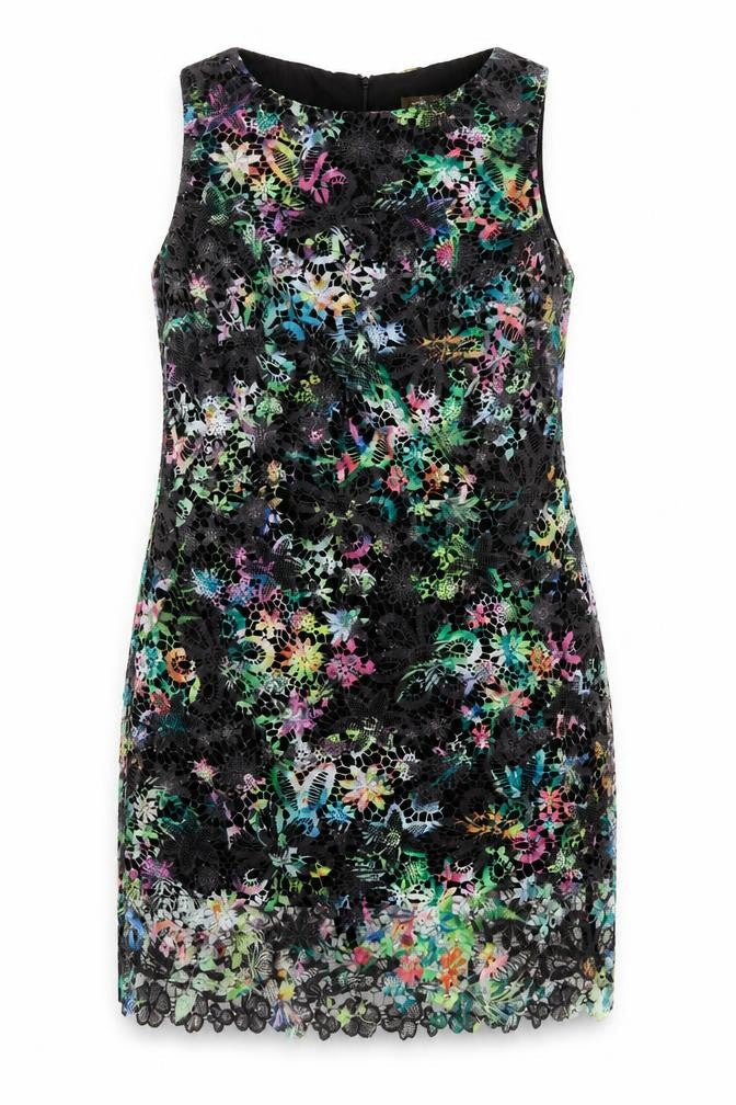 Surpana Women’s Multicoloured Lace Sheath Party Dress Size 2XL