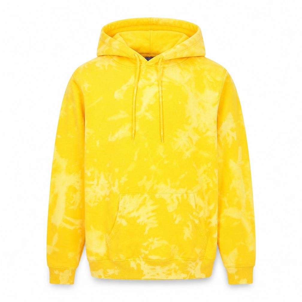 H&M Divided Men’s Yellow Tie-Dye Pullover Hoodie Size S