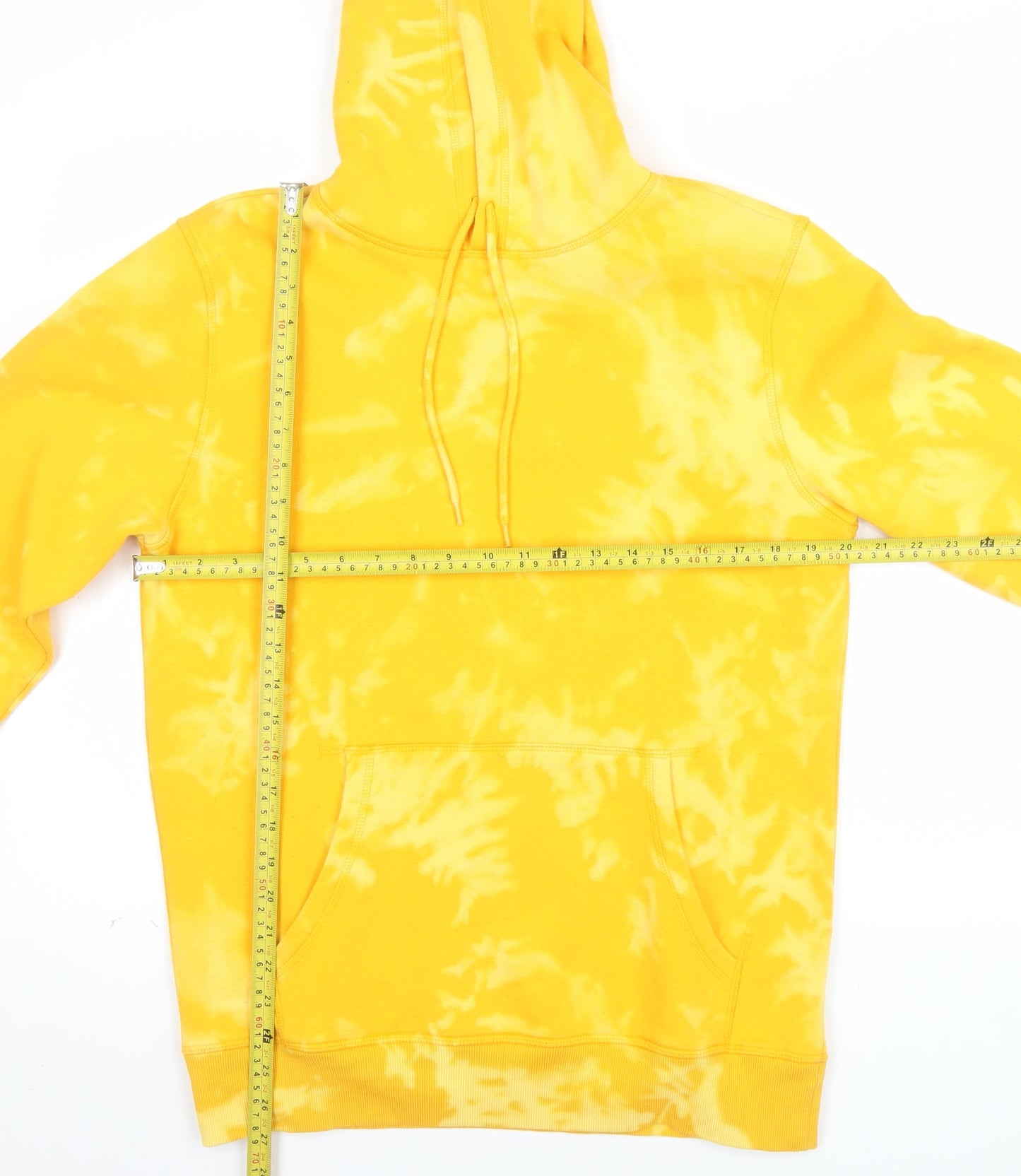 H&M Divided Men’s Yellow Tie-Dye Pullover Hoodie Size S