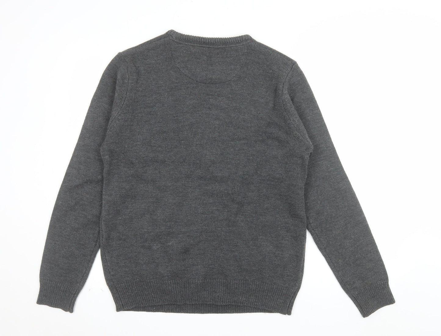 Its Cold Outside Men's Grey Christmas Crew Neck Jumper M