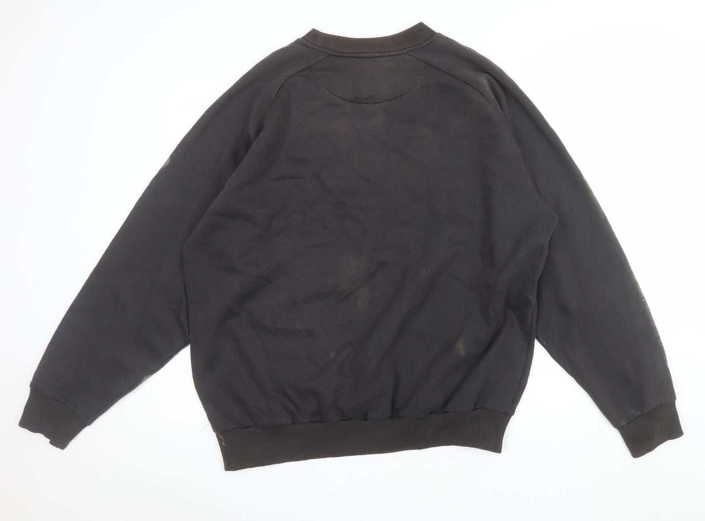 Umbro Men's Black XL Pullover Sweatshirt with Logo Graphic Print
