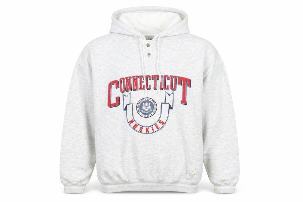 Gear For Sports Men’s Grey Henley Hoodie Medium University Graphic