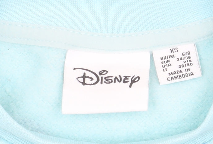 Disney Womens Blue Stitch Pullover Sweatshirt XS