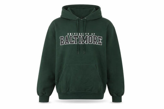Champion Men's Green Pullover Hoodie S University of Baltimore Logo